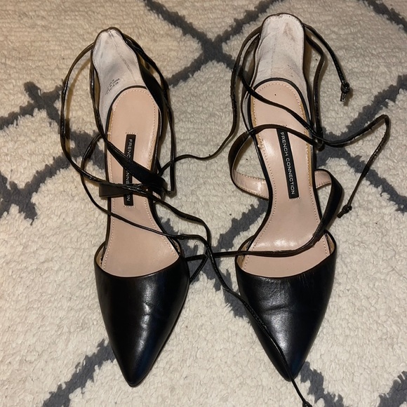 French connection strappy black high heel - Picture 1 of 4